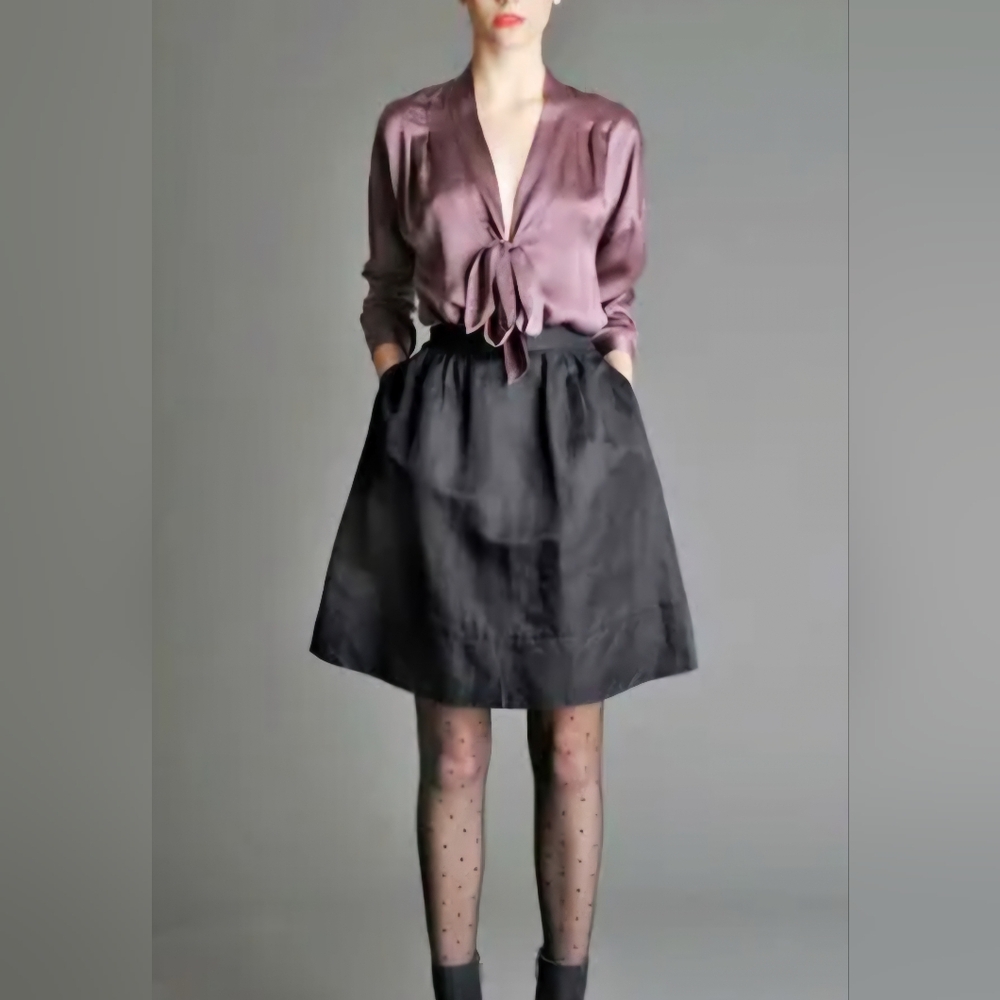 Elegant Black Women's Madmen Circle Skirt Banana Republic